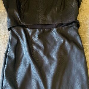 Bebe Black pleather mini dress